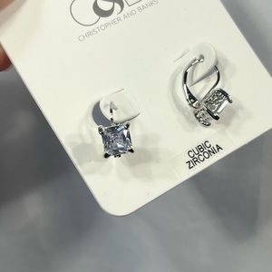 C&B Silver Earrings